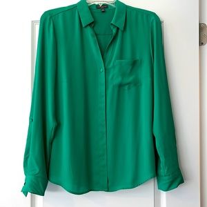 Green Button Down Shirt by The Limited